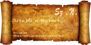 Sztoján Norbert névjegykártya